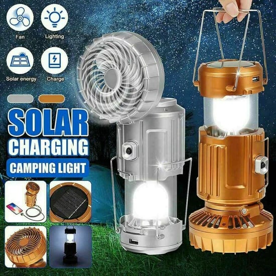 Przenośna Lampa Solarno-LED 6w1 z Powerbankiem, Wodoodporna, Energooszczędna, Idealna na Camping i Outdoor 1
