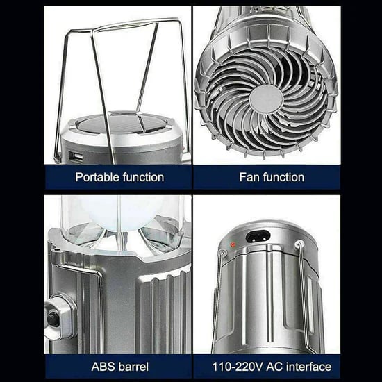 Przenośna Lampa Solarno-LED 6w1 z Powerbankiem, Wodoodporna, Energooszczędna, Idealna na Camping i Outdoor 4