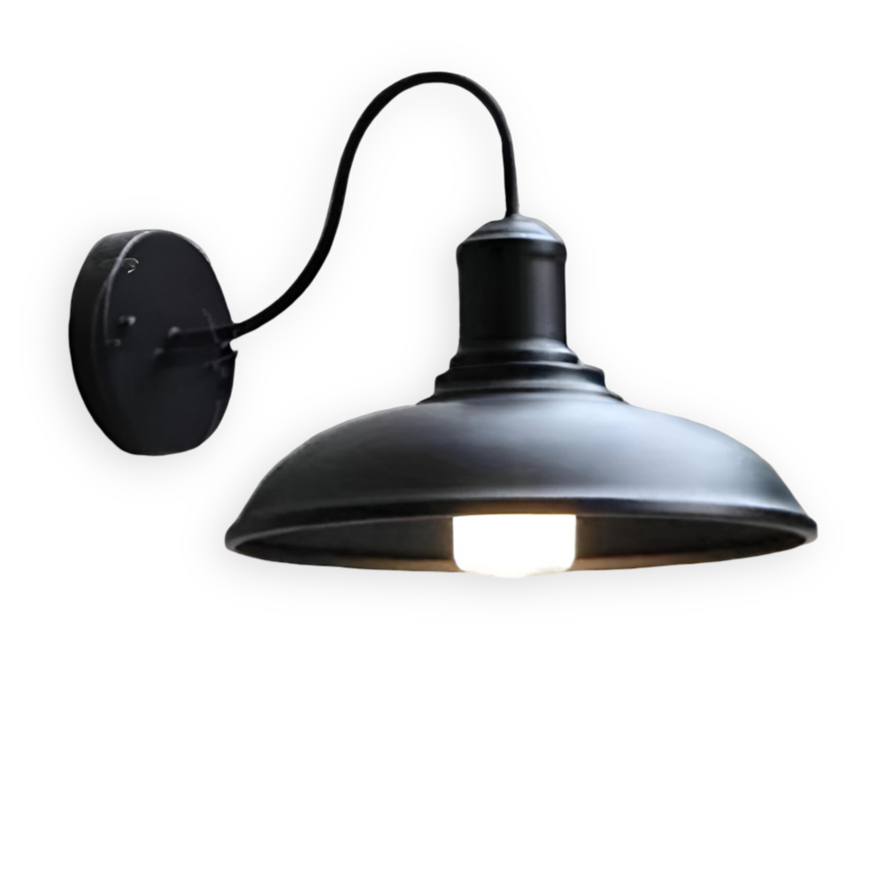 Rustykalny Kinkiet Zewnętrzny IP65 z Żeliwa – Oświetlenie Industrialne do Ogrodu i Tarasu, Ciepłe Światło, Ø24cm, Odporność na Warunki Atmosferyczne 10