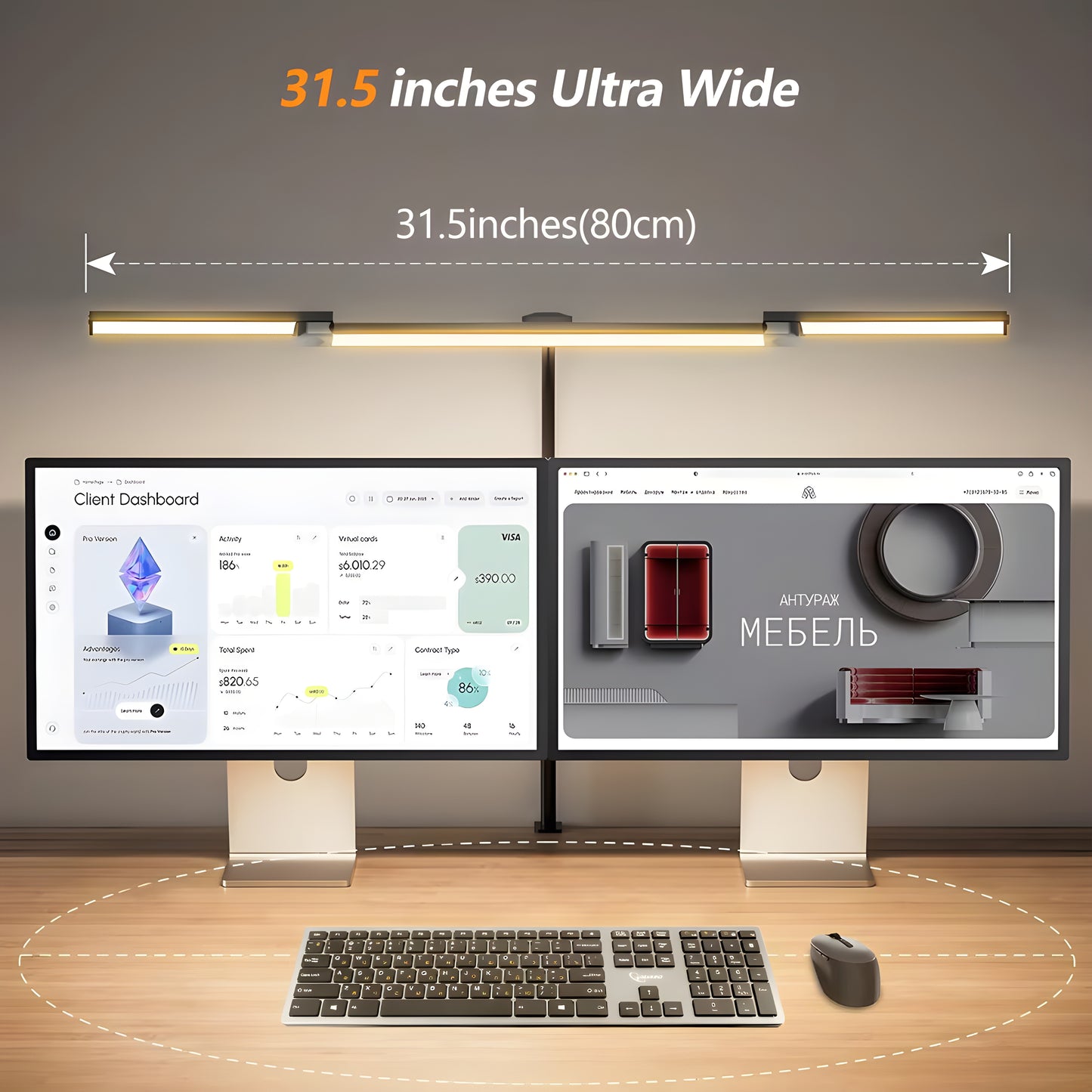 Lampa biurkowa LED z ruchomą szyjką – Ultra jasna, przyjazna dla oczu lampa na biurko do domowego biura