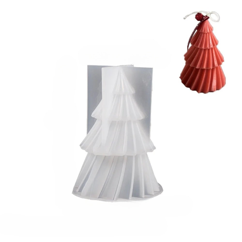 Silikonowa Forma na Świecę w Kształcie Choinki – Kreatywne Dekoracje Wnętrz 0