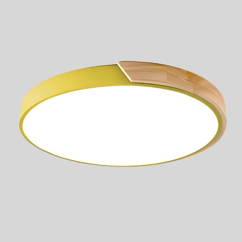 Skandynawska Lampa Sufitowa LED z Drewna i Metalu Ø 23-30 cm - Idealna do Salonu i Sypialni 9