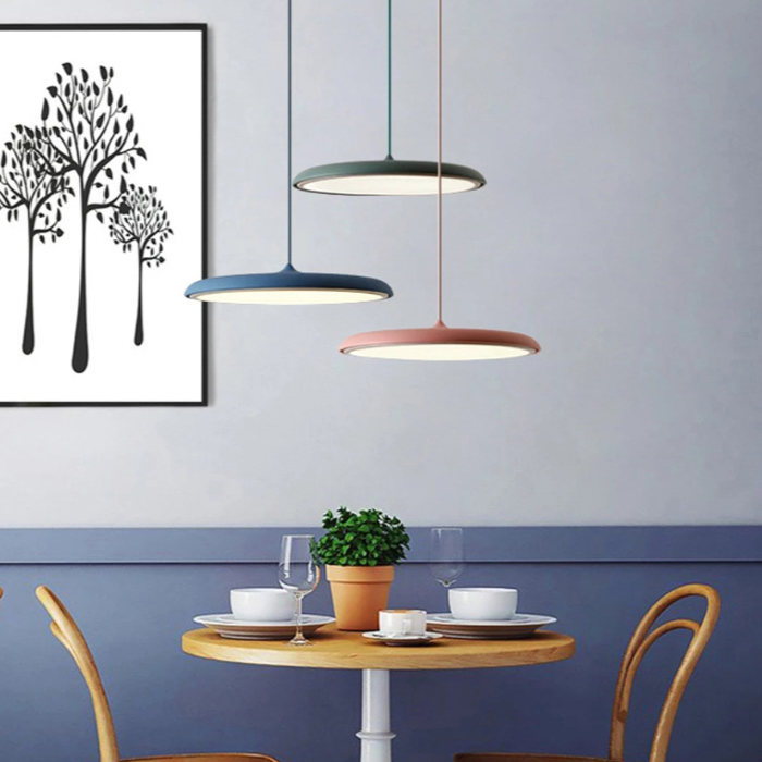 Skandynawska Lampa Wisząca LED do Salonu – Minimalistyczna Lampa Nad Stół z Energooszczędnym Oświetleniem 4