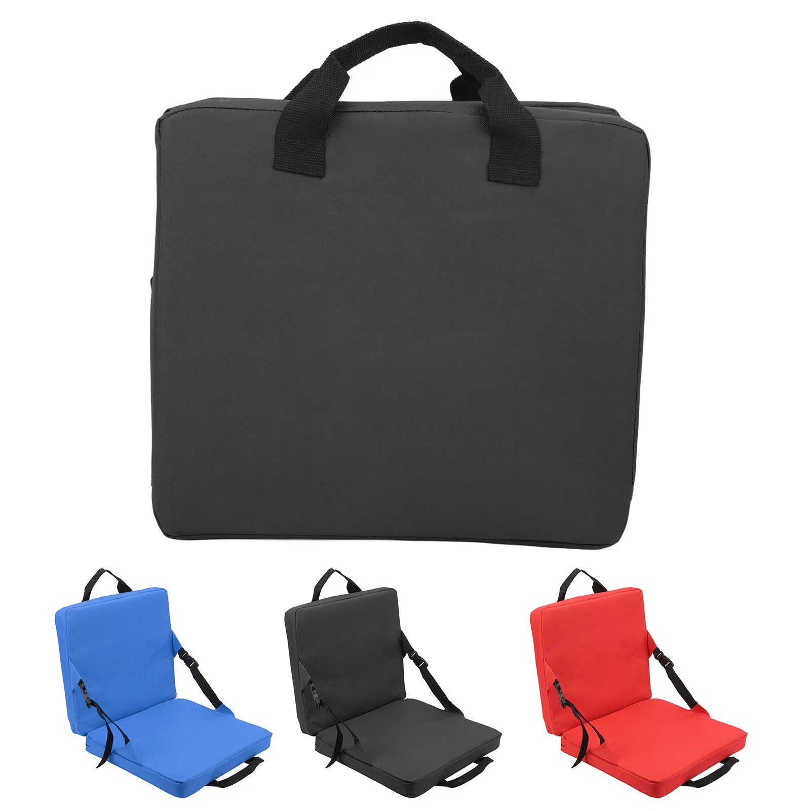 Składane Krzesło Kempingowe z Podparciem Pleców – Wygodne Siedzisko na Stadion, Plażę i Piknik 4