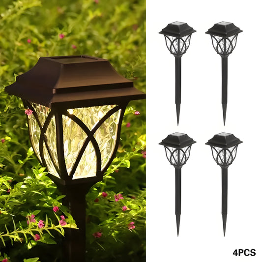 Solarne lampy ogrodowe w stylu vintage – Ekologiczne oświetlenie zewnętrzne, automatyczne, odporne na warunki atmosferyczne 0