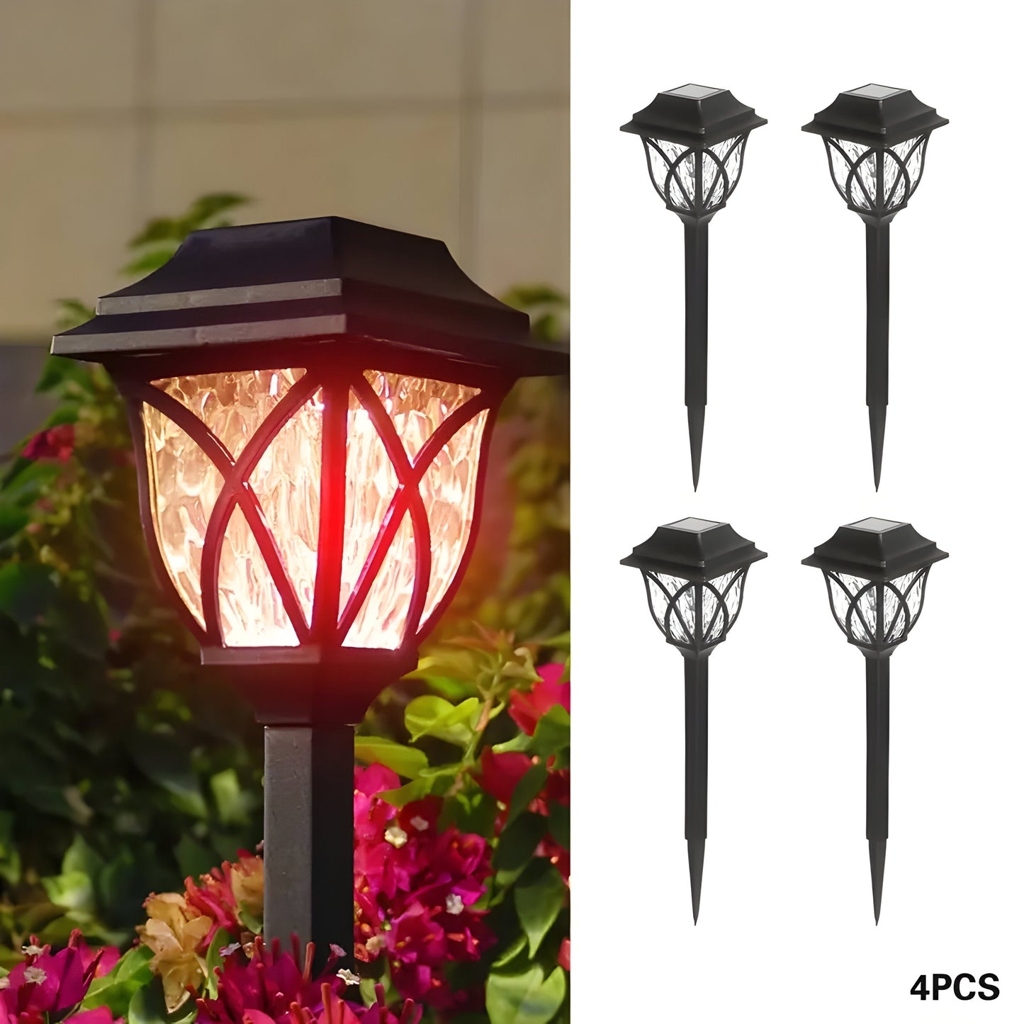 Solarne lampy ogrodowe w stylu vintage – Ekologiczne oświetlenie zewnętrzne, automatyczne, odporne na warunki atmosferyczne 4