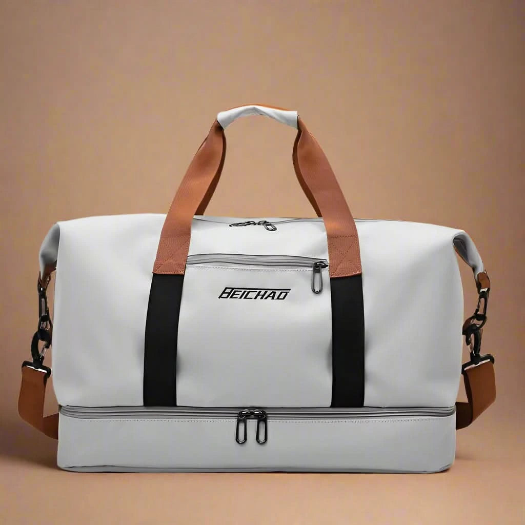 Torba Sportowa FlexFit Pro Damska i Męska – Wodoodporna Torba Treningowa z Komorą na Buty i Odpinanym Paskiem na Ramię, 46x25x28 cm 2