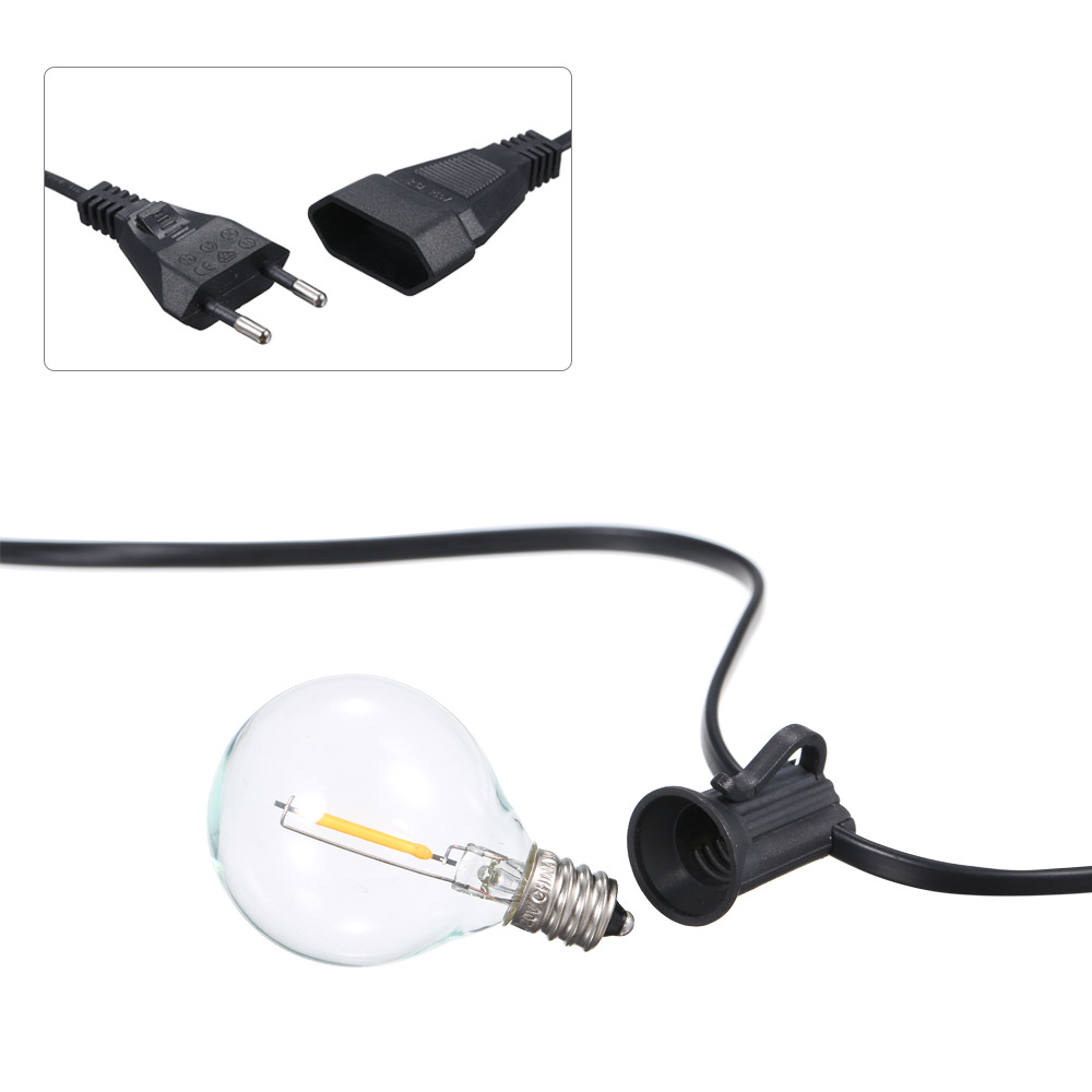 Komplet łańcucha świetlnego LED z zapasowymi żarówkami i instrukcją