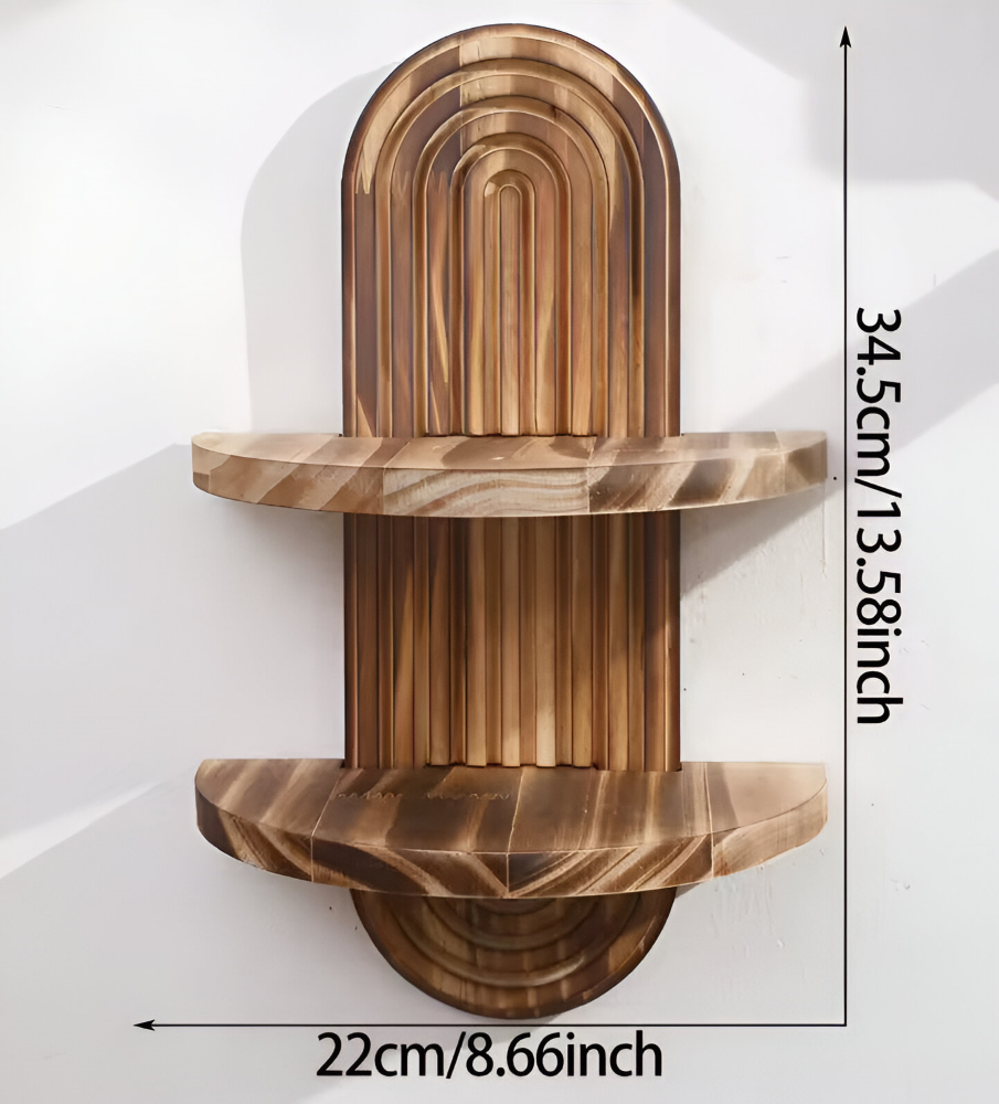 Tymber Geometryczne Drewniane Półki Ścienne – Nowoczesny Design do Dekoracji Wnętrz Półki Drewniane 5