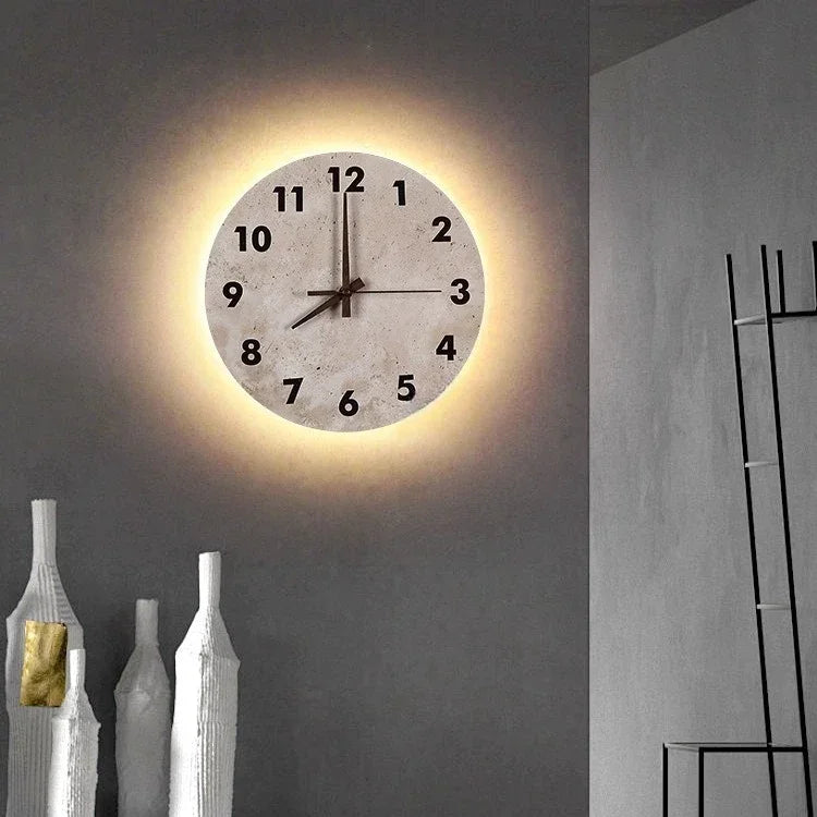 Zegar Ścienny CHRONOS z Wyświetlaczem LED i Czujnikiem Temperatury – Klasyczny Zegar na Ścianę do Salonu 1