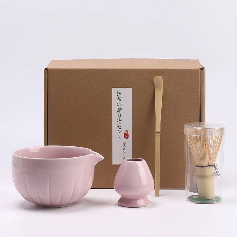 Zestaw do Herbaty Matcha w Stylu Japońskim – 4 Elementy z Akcesoriami, Idealny na Prezent 0