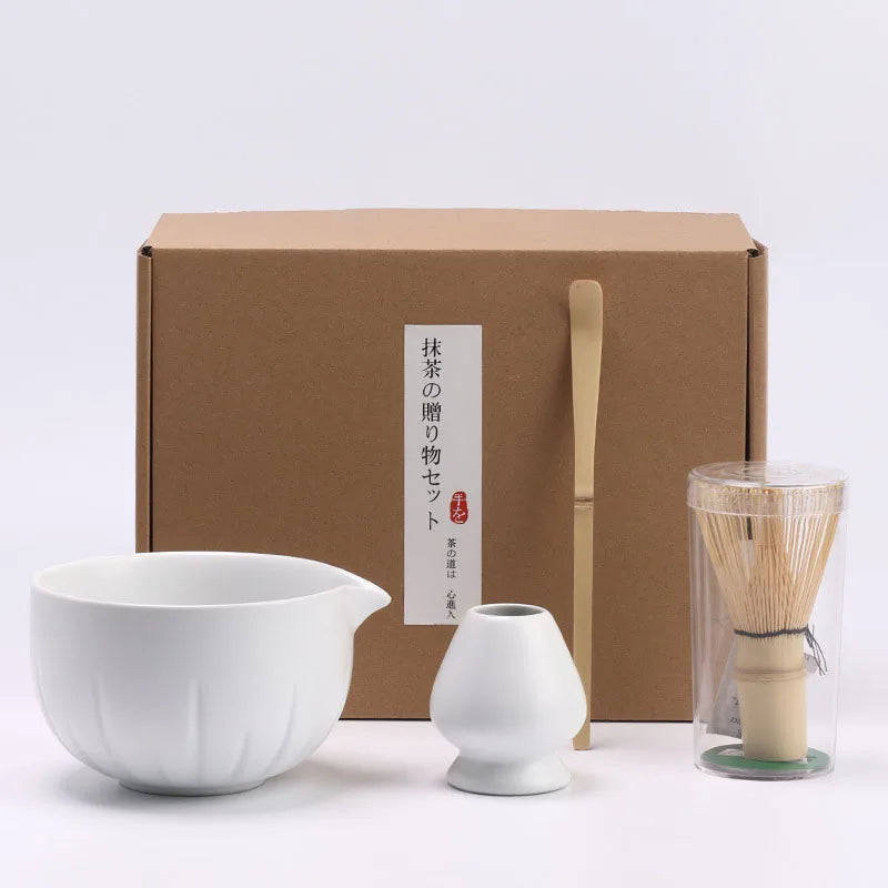 Zestaw do Herbaty Matcha w Stylu Japońskim – 4 Elementy z Akcesoriami, Idealny na Prezent 1