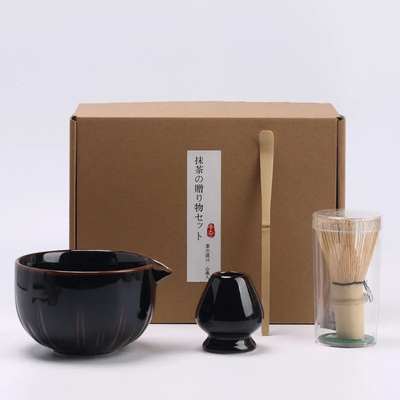 Zestaw do Herbaty Matcha w Stylu Japońskim – 4 Elementy z Akcesoriami, Idealny na Prezent 2