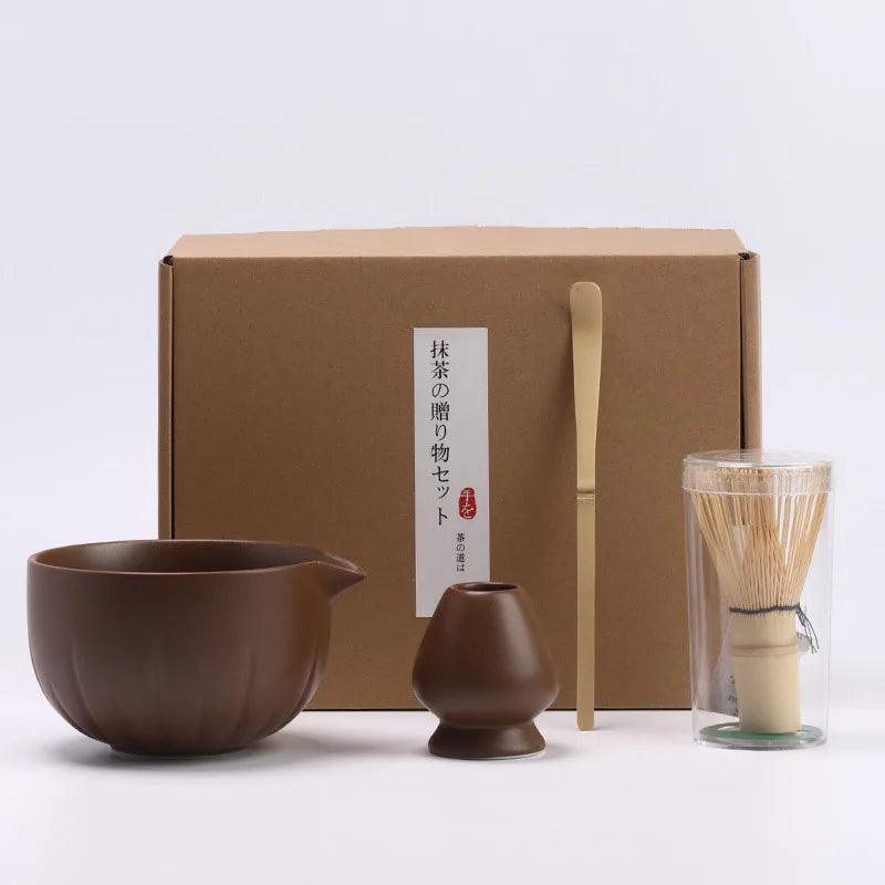 Zestaw do Herbaty Matcha w Stylu Japońskim – 4 Elementy z Akcesoriami, Idealny na Prezent 6