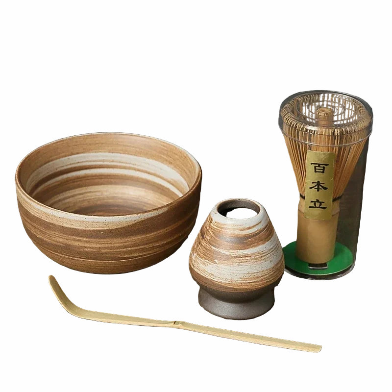 Zestaw do Matcha z Bambusowym Whiskiem i Łyżeczką – 4 Elementy do Parzenia Herbaty i Zestaw Herbat 2