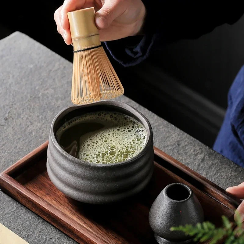 Zestaw do Matcha z Bambusowym Whiskiem i Łyżeczką – 4 Elementy do Parzenia Herbaty i Zestaw Herbat 4