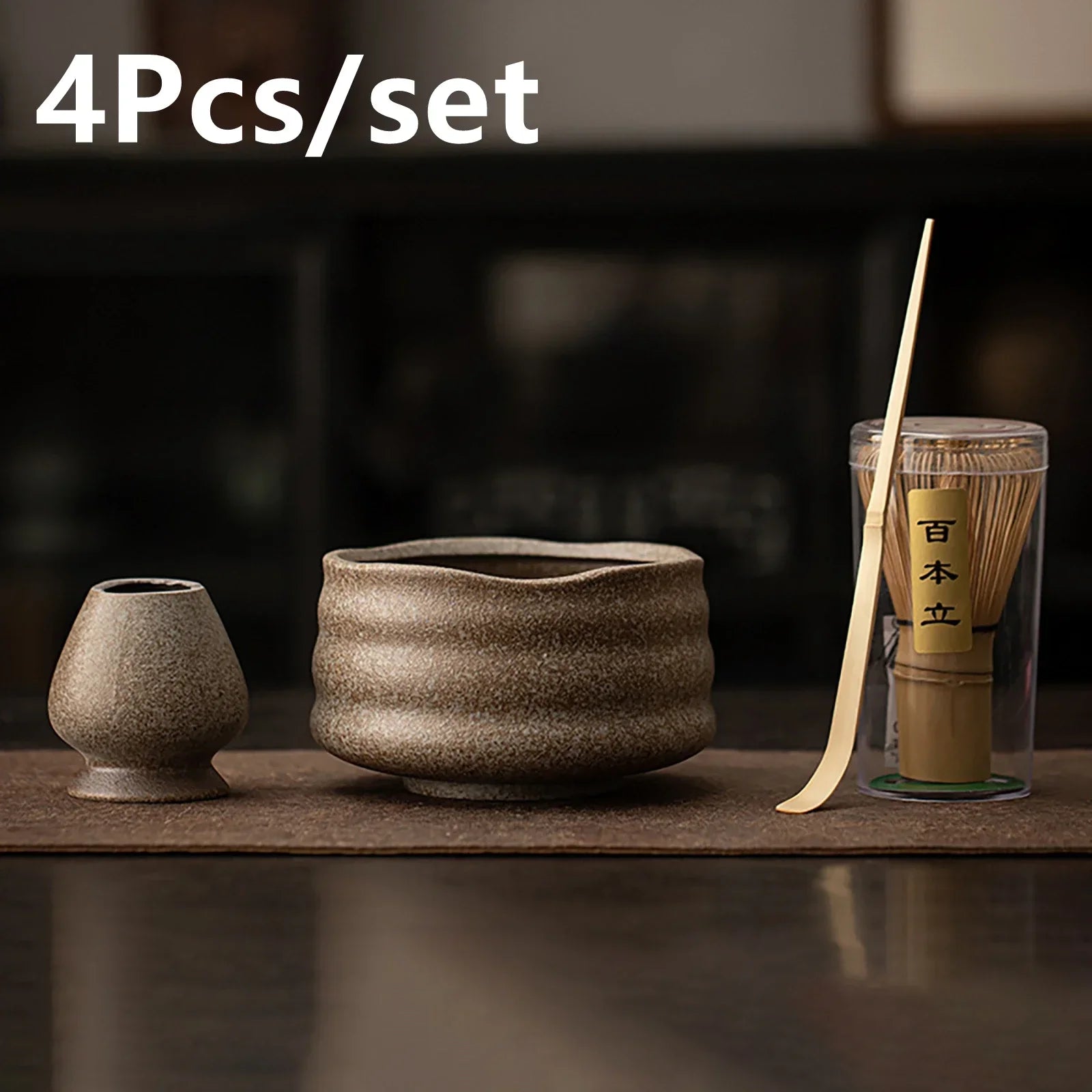 Zestaw do Matcha z Bambusowym Whiskiem i Łyżeczką – 4 Elementy do Parzenia Herbaty i Zestaw Herbat 9