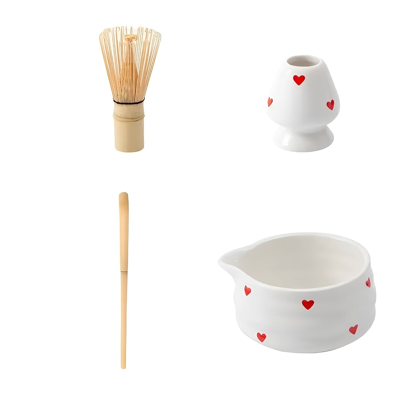 Zestaw do Matcha z Czarką 500 ml, Bambusową Trzepaczką i Akcesoriami do Robienia Matchy - Ceremonialny Zestaw do Herbaty 3