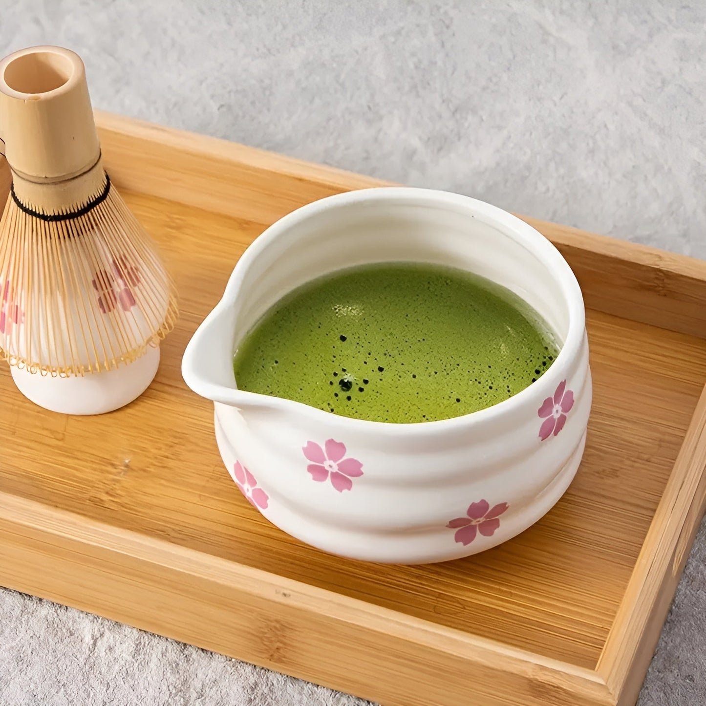 Zestaw do Parzenia Herbaty Matcha z Ceramiki, Bambusowym Whisk i Sitkiem – Elegancki Zestaw do Herbaty z Japońskim Designem 3