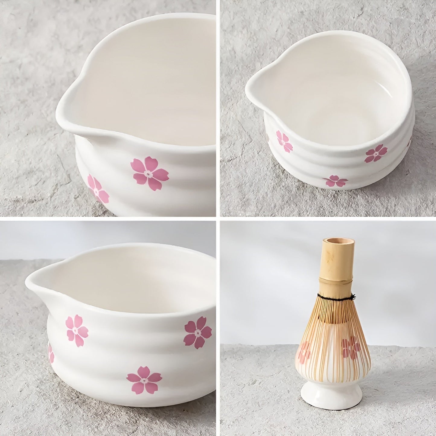 Zestaw do Parzenia Herbaty Matcha z Ceramiki, Bambusowym Whisk i Sitkiem – Elegancki Zestaw do Herbaty z Japońskim Designem 4