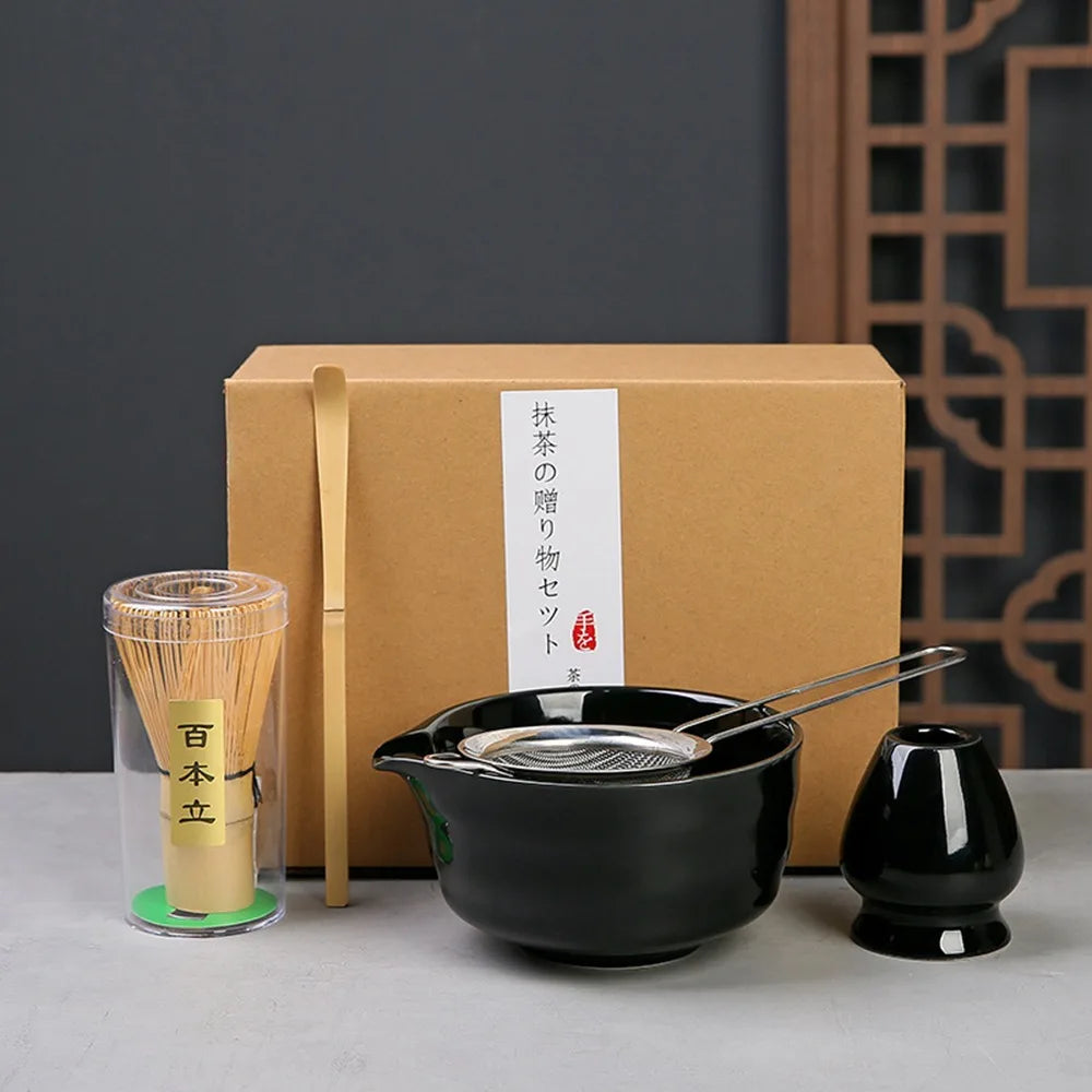 Zestaw do herbaty matcha 5-częściowy z ceramiki i bambusa – Idealny na prezent do parzenia herbaty 10
