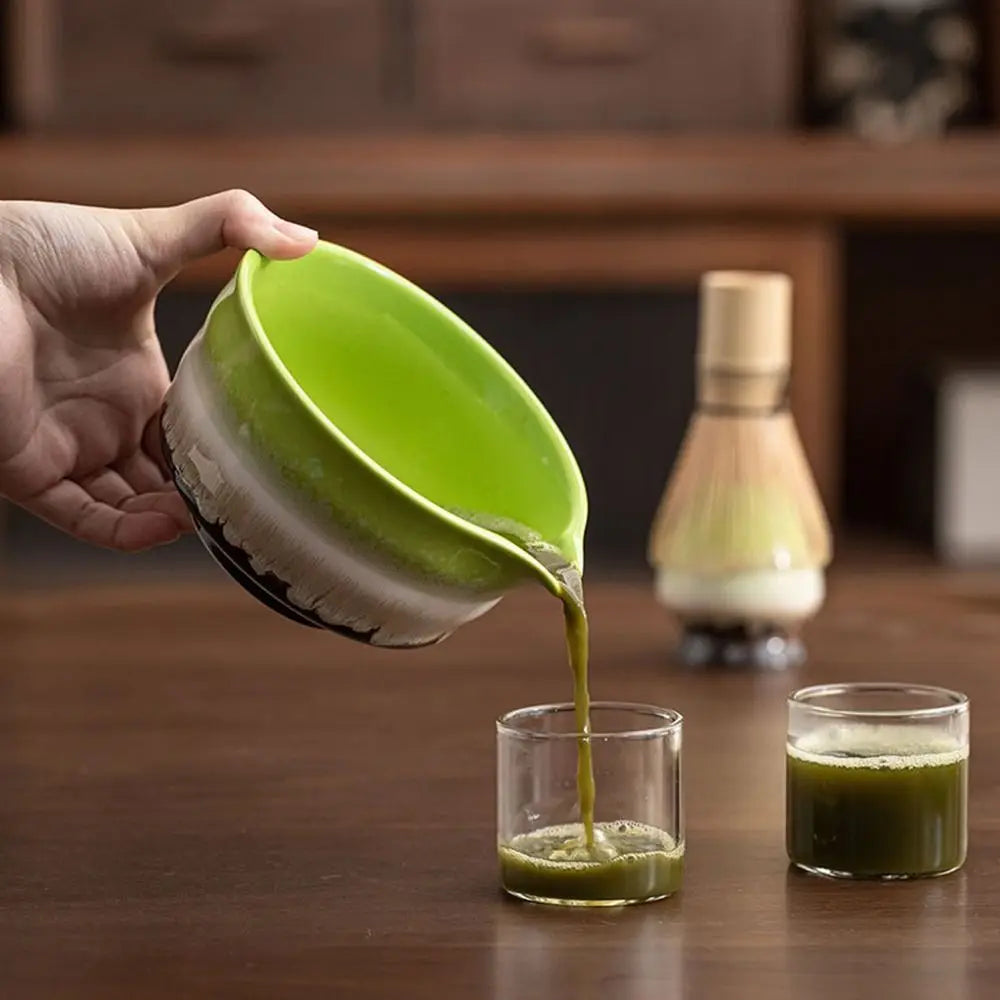 Zestaw do herbaty matcha 5-częściowy z ceramiki i bambusa – Idealny na prezent do parzenia herbaty 4