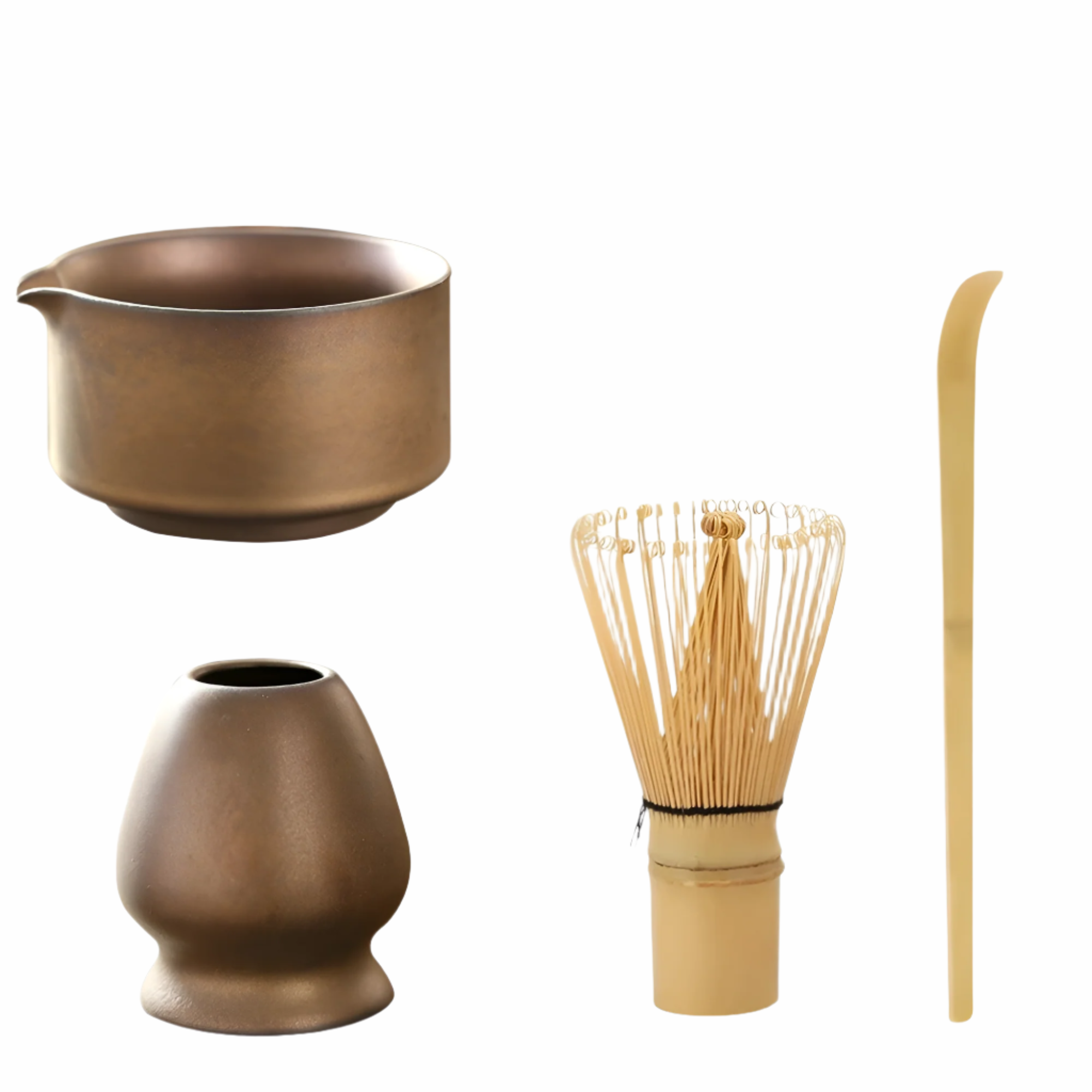 Zestaw do herbaty matcha – Ceramika, bambus i stal nierdzewna, idealny do parzenia herbaty, doskonały na prezent 3