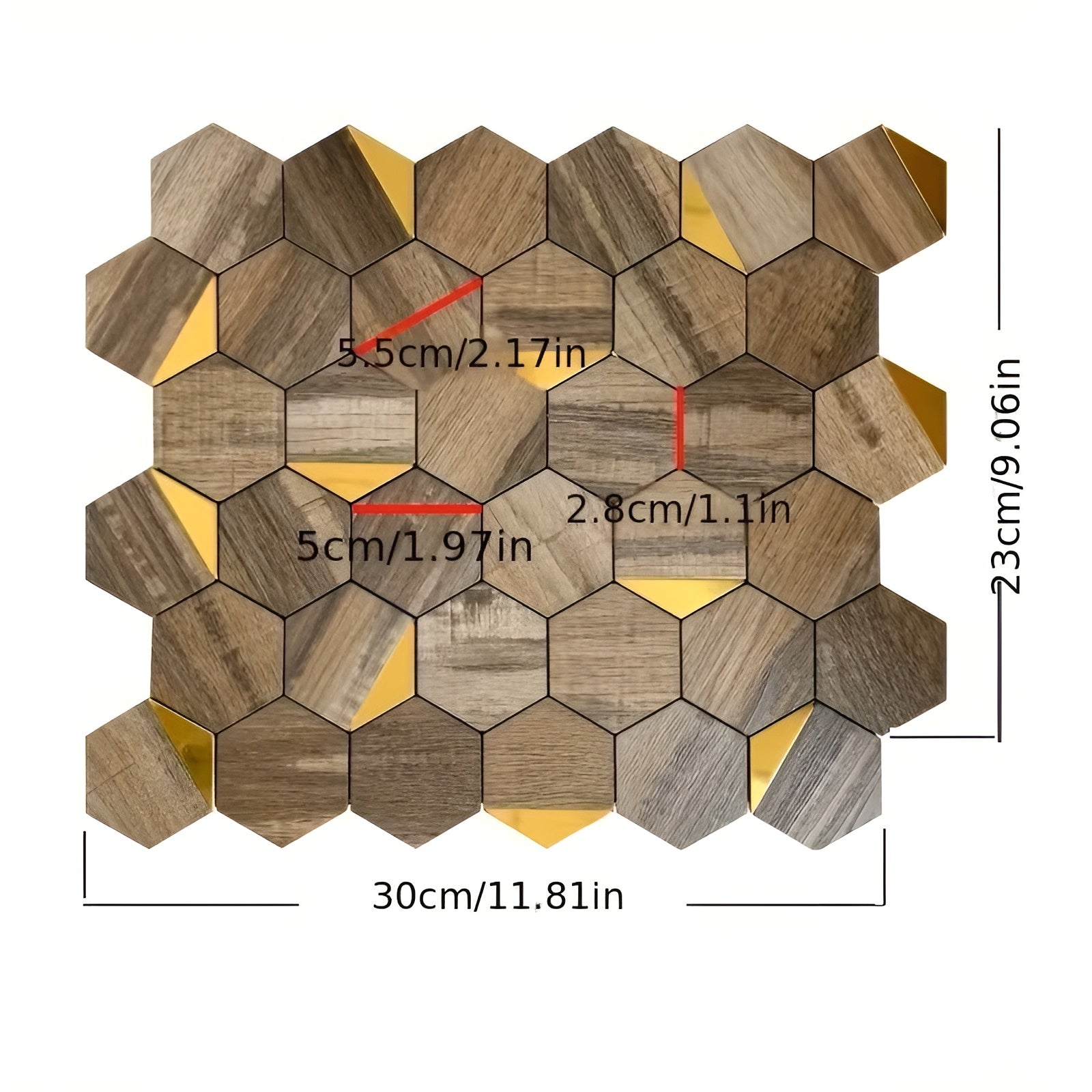 Metaliczne panele dekoracyjne – elegancki design heksagonalny do ścian