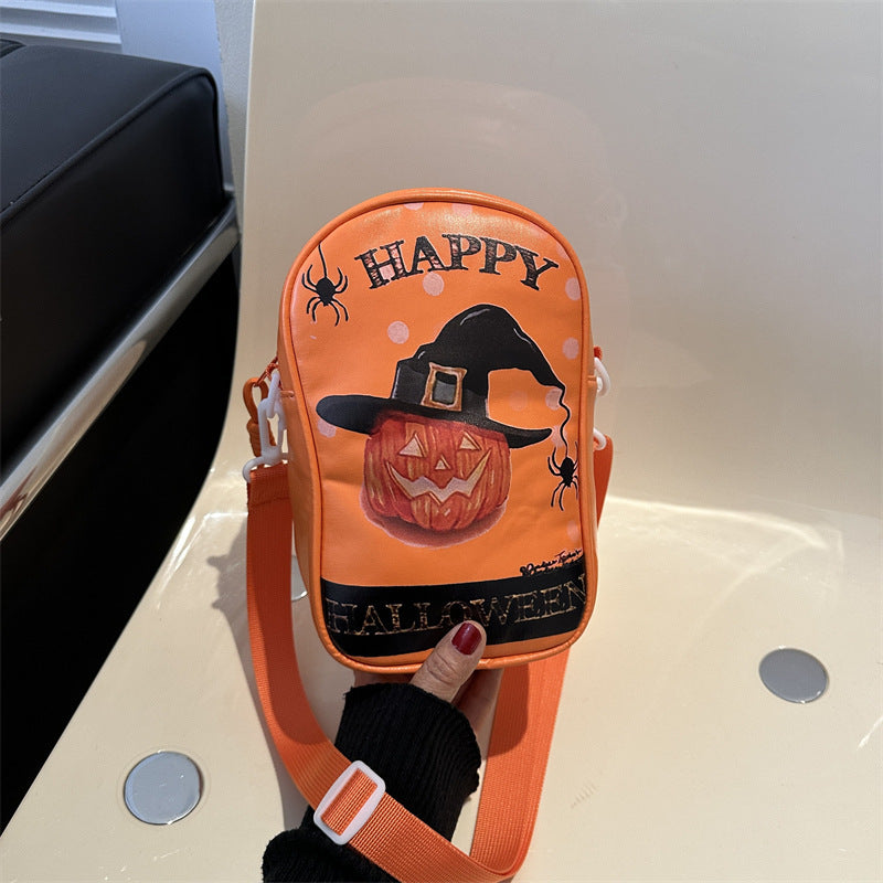 Torebka na ramię Halloween – rozmiar na dłoni modelki