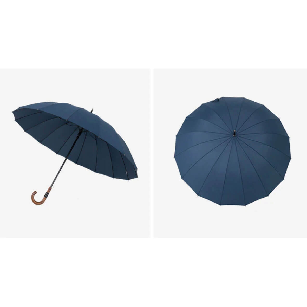 Wytrzymały parasol w kolorze granatowym odporny na wiatr