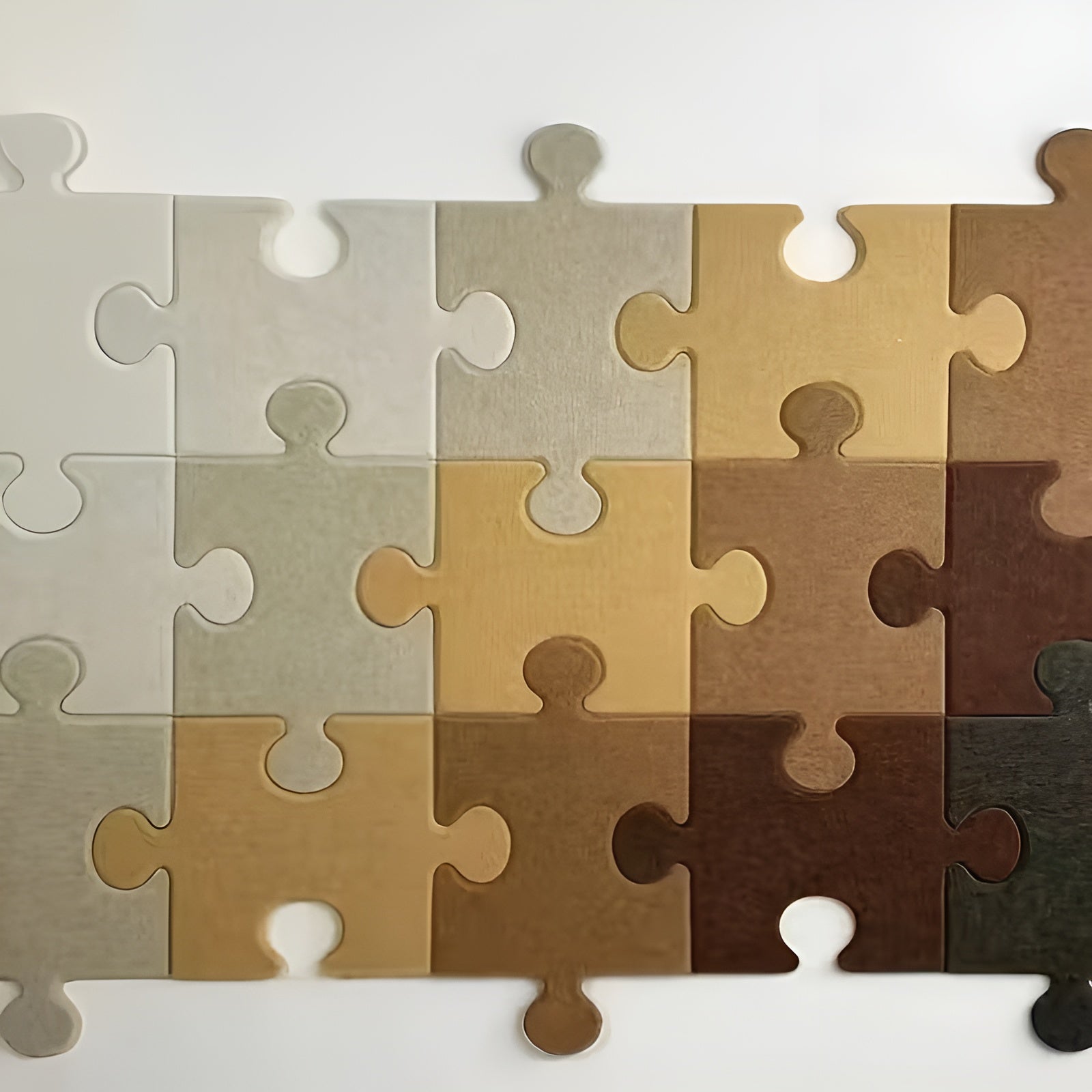 Filcowe Naklejki Ścienne Puzzle (15 szt.) – Elegancka Dekoracja do Salonu, Sypialni i Ściany TV - Styl 2