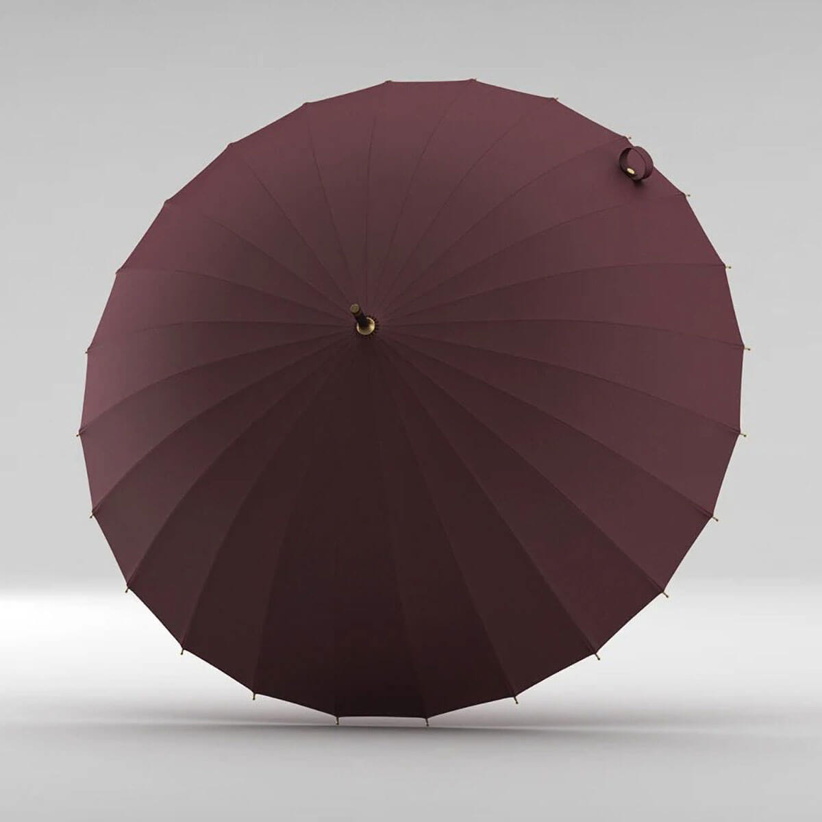 Parasol z drewnianą rączką – stylowy akcesoria do płaszcza
