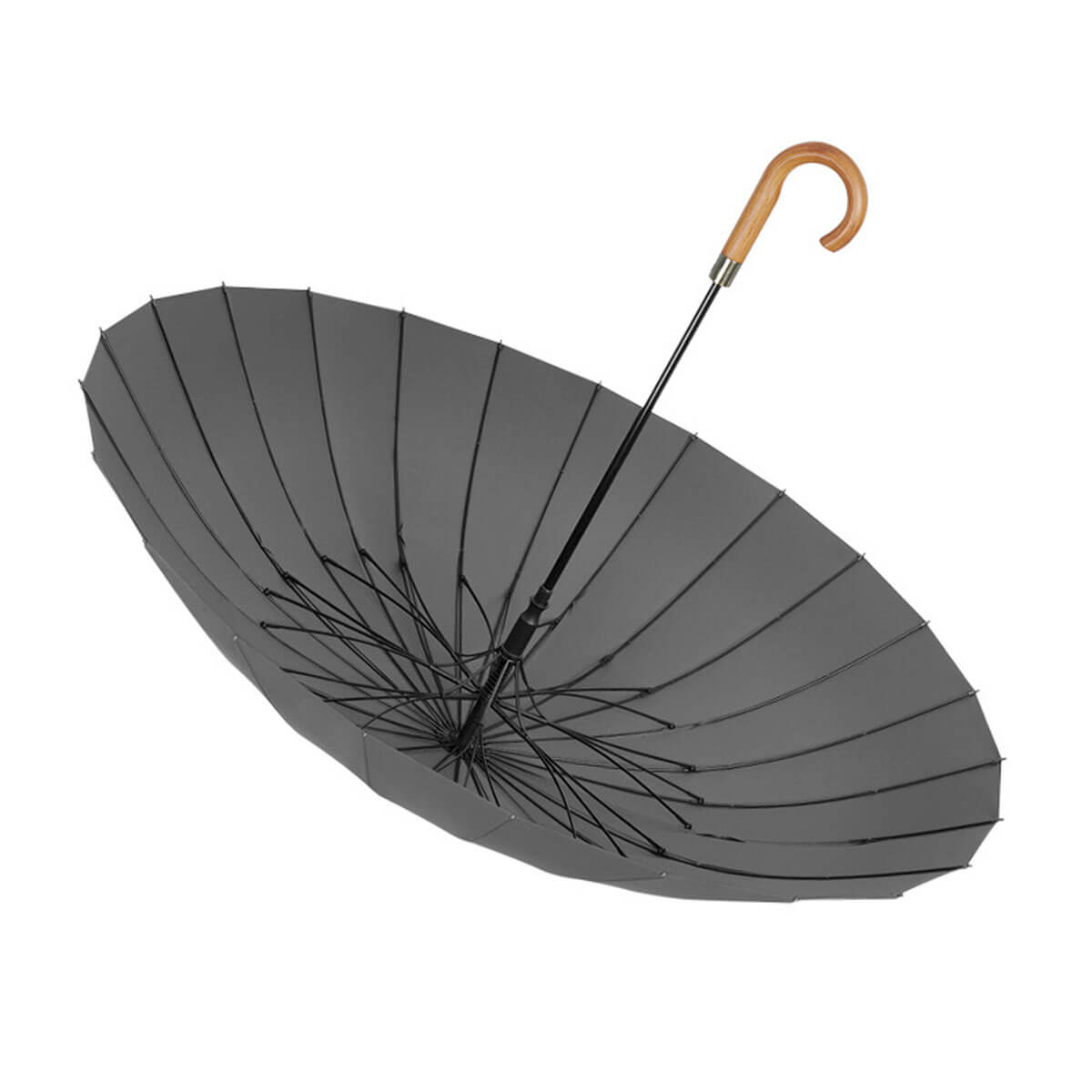 Parasol długi z drewnianą rączką – widok ogólny