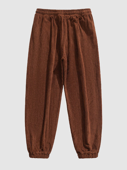 Sztruksy męskie casual – widok z przodu