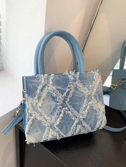 Torba materiałowa na ramię denim – widok wnętrza