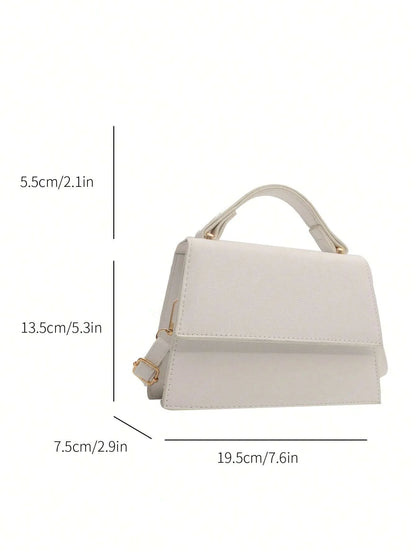 Mini torebka damska crossbody – biała, widok z boku