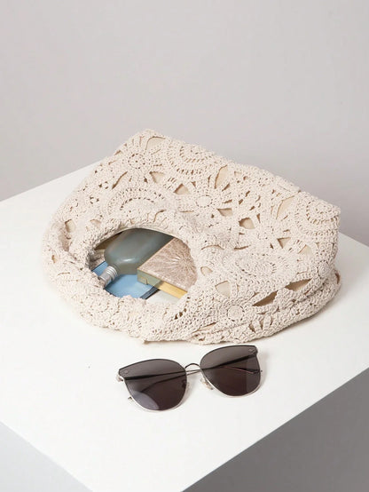 Letnia torba boho w kolorze morelowym
