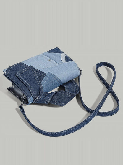 Jeansowa torebka crossbody damska – koreański styl miejski