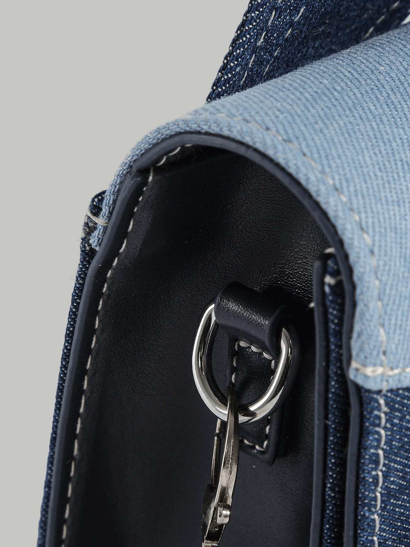 Biała torebka crossbody z denimu – styl koreański