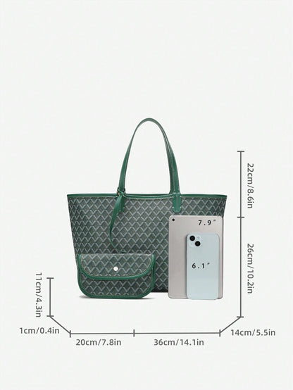 Torba shopper damska PVC – szary wariant kolorystyczny