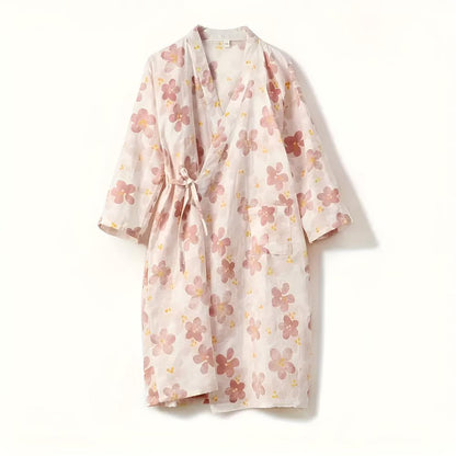 Szlafrok kimono z kieszenią – widok z boku