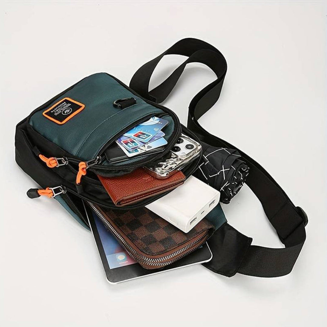 Torba crossbody kolor zielony – widok z przodu