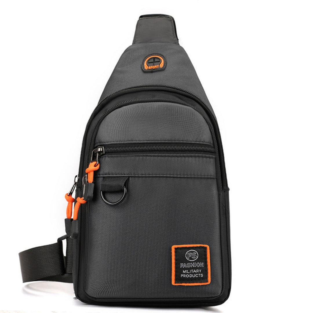 Wodoodporna torba na ramię crossbody z wieloma kieszeniami – widok z przodu