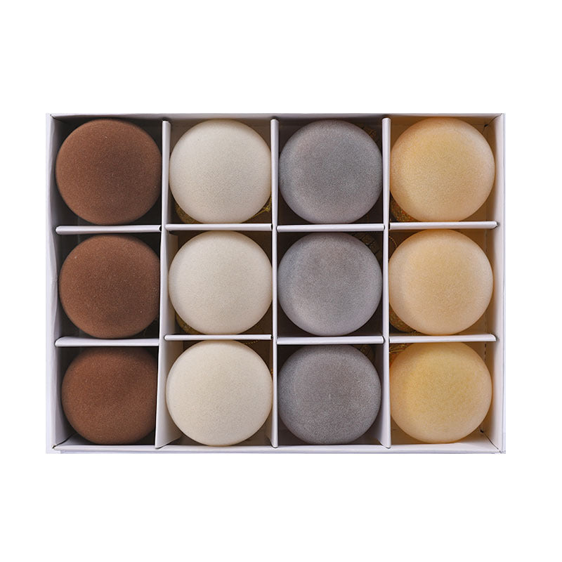 Aksamitne Ozdoby Choinkowe - Zestaw 12 Eleganckich Bombek na Choinkę, 6,1 cm, Luksusowy Wygląd na Boże Narodzenie 2