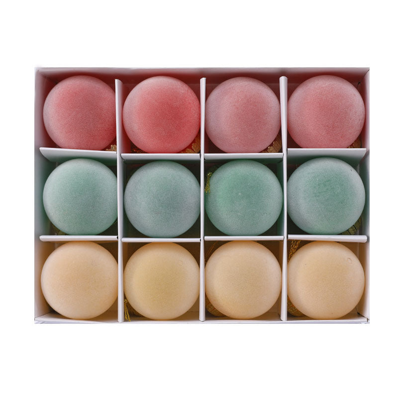 Aksamitne Ozdoby Choinkowe - Zestaw 12 Eleganckich Bombek na Choinkę, 6,1 cm, Luksusowy Wygląd na Boże Narodzenie 3