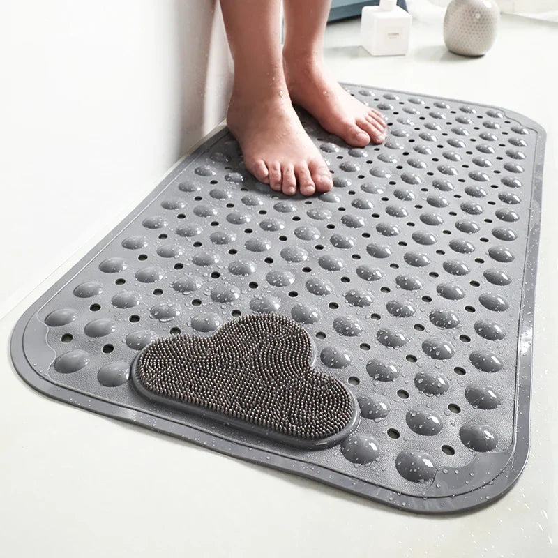 Antypoślizgowa Mata Łazienkowa z PVC z Funkcją Masażu – 70x40 cm, Przezroczysta, Bezpieczeństwo i Komfort w Łazience 0