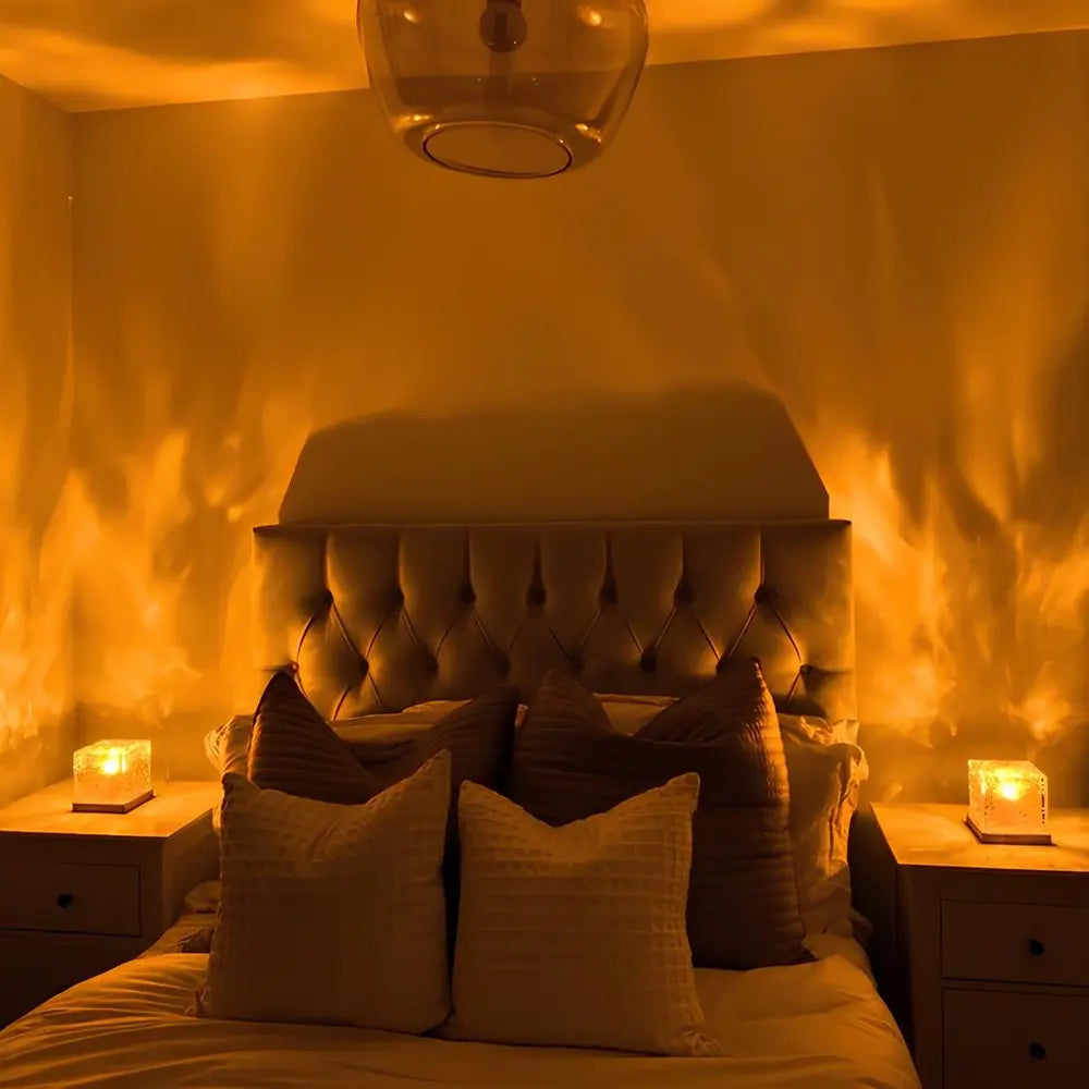 Aurora Unisex Lampa Ozdobna – Hipnotyzujący Design z Naturalną Drewnianą Podstawą [lampa ozdobna] 2