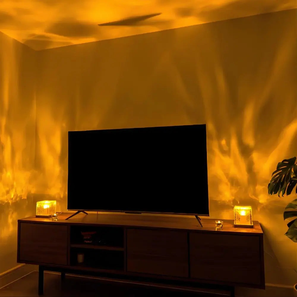 Aurora Unisex Lampa Ozdobna – Hipnotyzujący Design z Naturalną Drewnianą Podstawą [lampa ozdobna] 4