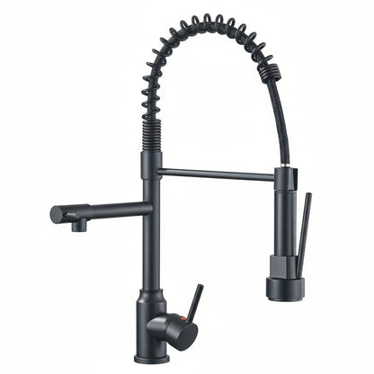 Bateria HydroSpout – elastyczna podwójna wylewka ze stali nierdzewnej do efektywnego użytkowania w kuchni z możliwością obrotu o 360° 1