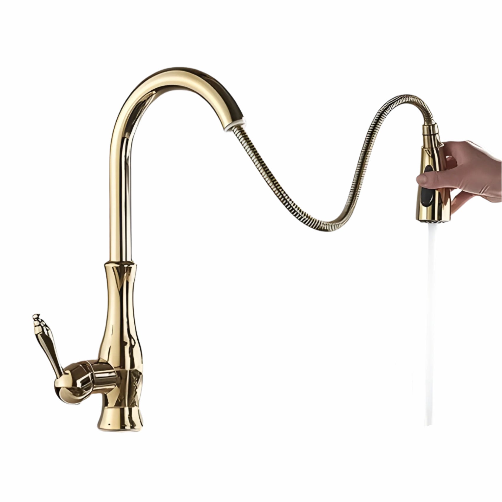 Bateria kuchenna z wyciąganą wylewką – Mosiężny kran kuchenny 360° obrotowy, idealny do nowoczesnych kuchni
